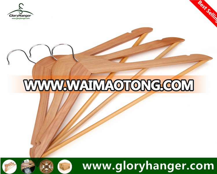 Wholesale Manufacturer High Quality Wooden Hanger,Wooden Clothes Hanger for Display